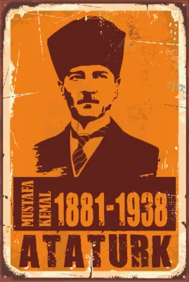 Mustafa Kemal Atatürk Ahşap Poster