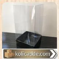 Asetat Kapaklı Siyah Kutu 5,5x5,5x14 cm.