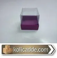 Mor Renkli Karton Kutu 5x5x6 cm.