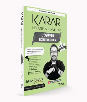 KARAR Medeni Usûl Hukuku Soru Bankası 10.Baskı Sertkan Erdurmaz