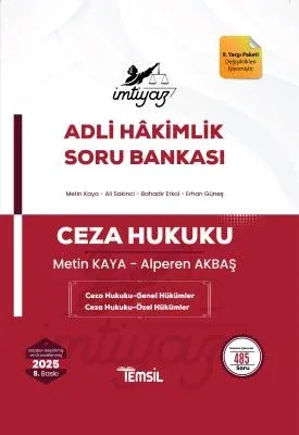 İMTİYAZ Ceza Hukuku (Genel Hükümler - Özel Hükümler) Soru Bankası 8.BASKI