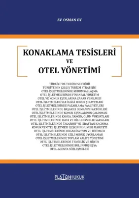KONAKLAMA TESİSLERİ VE OTEL YÖNETİMİ Osman Oy
