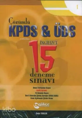 Çözümlü Kpds & Üds İngilizce 15 Deneme Sınavı