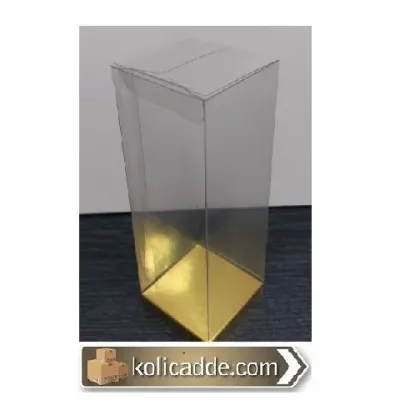 Altı Gold Ic Yükseltici Karton Üstü Asetat Kutu 5x5x15 cm