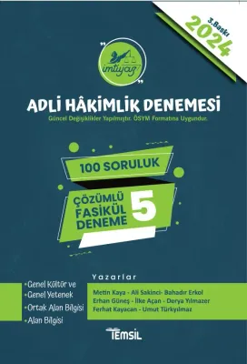 İmtiyaz Adli Hâkimlik Sınavı Çözümlü 5 Deneme 2024 Metin Kaya İmtiyaz Adli Hâkimlik Sınavı Çözümlü 5 Deneme 2024 Metin Kaya