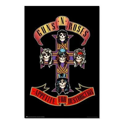 Guns 'N' Roses - Appetite For Destruction Poster (Lütfen Ürün Açıklamasını okuyun!)
