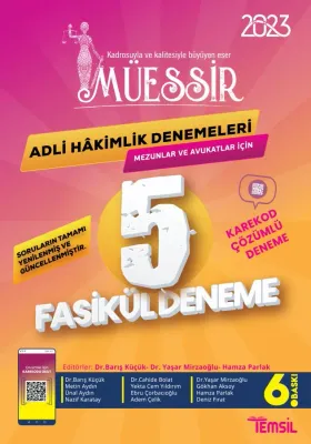 Müessir Adli Hakimlik Denemeleri- CEVAPLI/ 2023 Barış Küçük Müessir Adli Hakimlik Denemeleri- CEVAPLI/ 2023 Barış Küçük