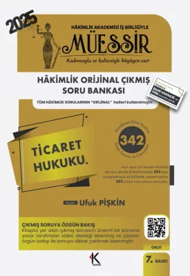 MÜESSİR İdari Hâkimlik Ticaret Hukuku Soru Bankası Ufuk Pişkin MÜESSİR İdari Hâkimlik Ticaret Hukuku Soru Bankası Ufuk Pişkin