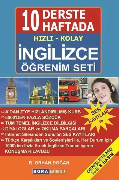 10 Derste/10 Haftada Hızlı Kolay İngilizce Öğrenim Seti