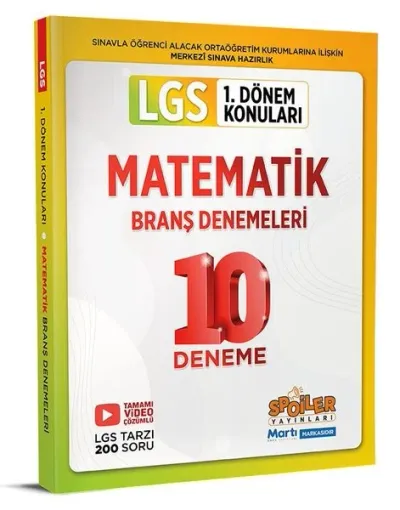 2023 8.Sınıf LGS 1.Dönem Matematik 10'lu Branş Deneme