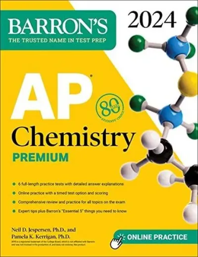 AP Chemistry Premium 2024: 6 Practice Tests + Comprehensive Review + Online Practice (Barron's AP)