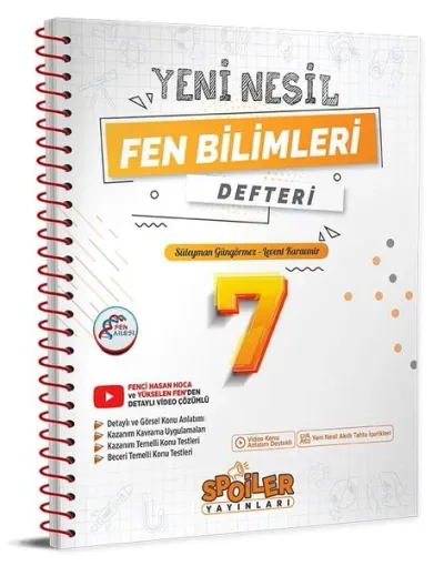 7.Sınıf Yeni Nesil Fen Bilimleri Defteri