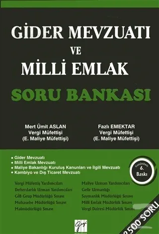 Gider Mevzuatı ve Milli Emlak Soru Bankası