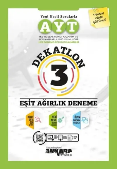 AYT Eşit Ağırlık Dekatlon 3 Deneme