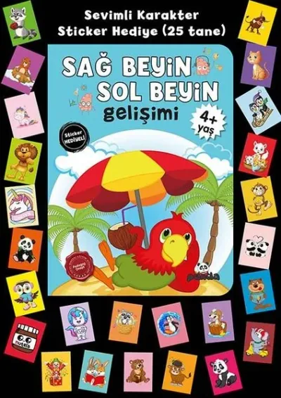 Sağ Beyin Sol Beyin Gelişimi - Stickerlı 4+ Yaş Afife Çoruk