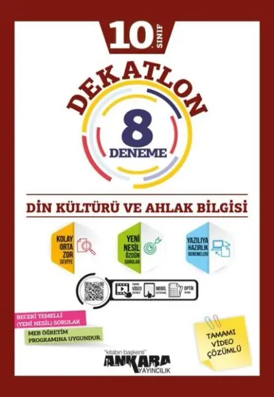 10. Sınıf Din Kültürü ve Ahlak Bilgisi Dekatlon Denemeleri ( 8 Adet )