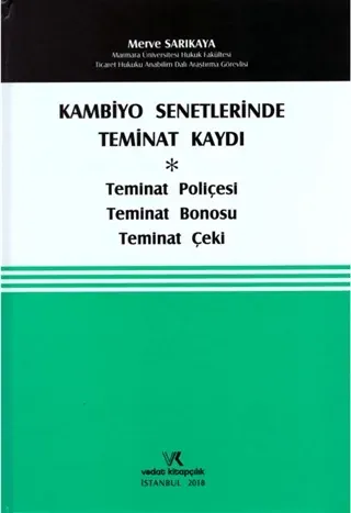 Kambiyo Senetlerinde Teminat Kaydı (Ciltli)