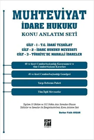 Muhteviyat İdare Hukuku Konu Anlatım Seti