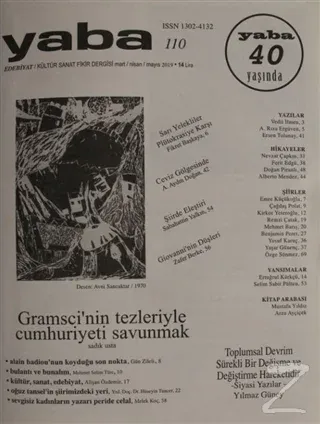Yaba Edebiyat Dergisi Sayı: 110 Mart - Nisan - Mayıs 2019