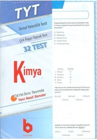 2020 TYT Kimya Çek - Kopar Yaprak Test