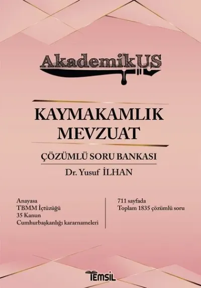 Akdemikus Kaymakamlık Mevzuat Çözümlü Soru Bankası