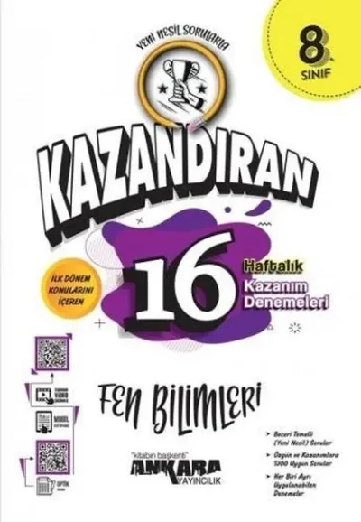 8. Sınıf Fen Bilimleri Kazandıran 16 Haftalık Kazanım Denemeleri