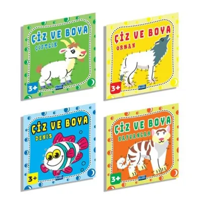 Çiz ve Boya Seti - 4 Kitap Takım