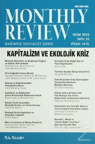 Monthly Review Bağımsız Sosyalist Dergi Sayı: 22 / Ocak 2010