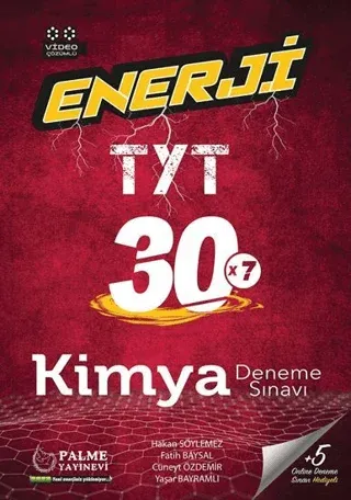 Palme YKS TYT Enerji Kimya 30 Deneme Sınavı Video Çözümlü