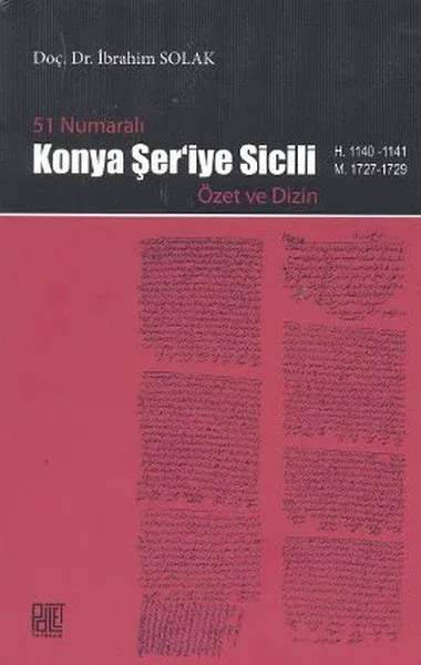 51 Numaralı Konya Şer’iye Sicili