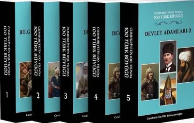 100 Türk Büyüğü Seti - 5 Cilt Takım (Ciltli)