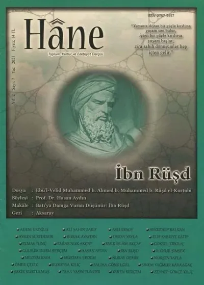 Hane Dergisi Yıl 2 Sayı 7 - İbn Rüşd Sayısı