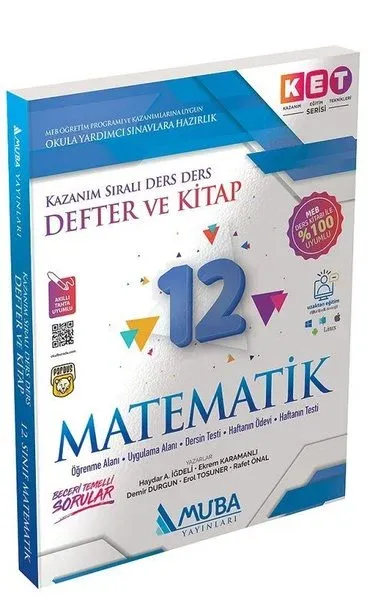 2022 12.Sınıf KET Serisi Matematik Defter ve Kitap