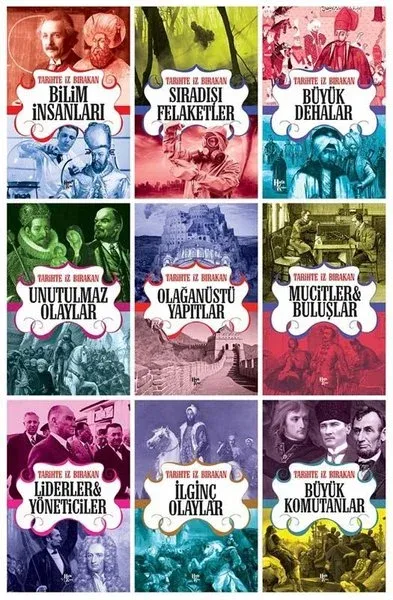 Tarihte İz Bırakanlar Seti - 9 Kitap Takım