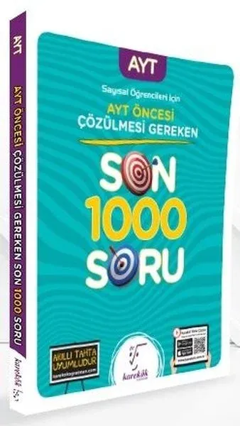 Sayısal Öğrencileri İçin AYT Öncesi Çözülmesi Gereken Son 1000 Soru