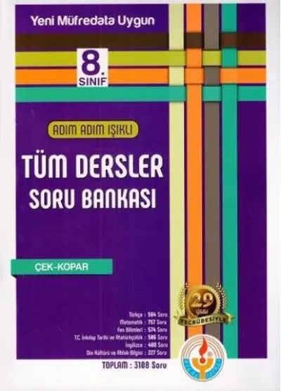 8.Sınıf Adım Adım Işıklı Tüm Dersler Soru Bankası