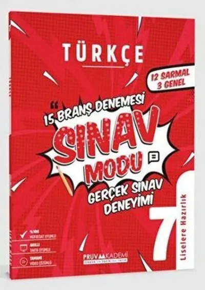 7. Sınıf Türkçe Sınav Modu 15 Deneme