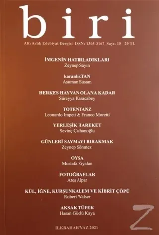 Biri Yıllık Edebiyat Dergisi Sayı: 15