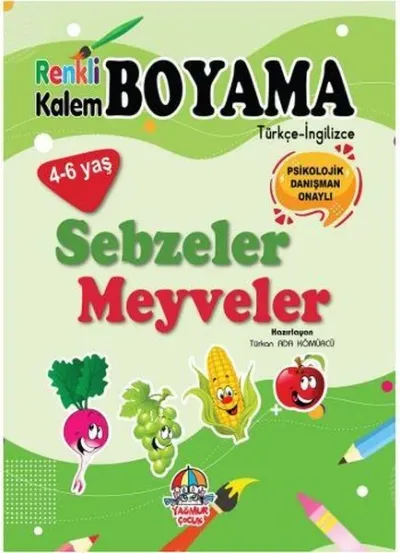 Renkli Kalem Boyama / Sebzeler - Meyveler