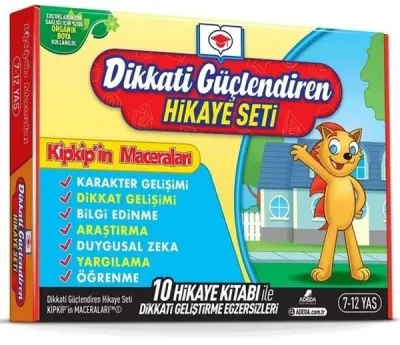 Dikkati Güçlendiren Hikaye Seti - Kip Kip'in Maceraları Kutulu Set (10 Kitap Takım)