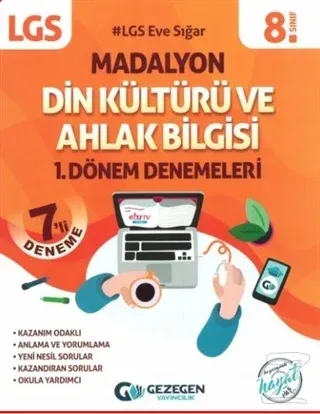 LGS 8.Sınıf Madalyon 1.Dönem Din Kültürü ve Ahlak Bilgisi 7'Li Deneme