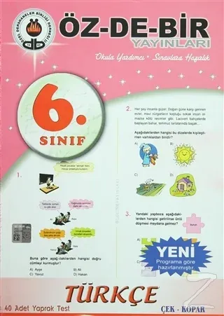 6. Sınıf Türkçe Yaprak Test Çek - Kopar