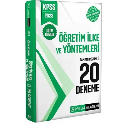 2023 KPSS Eğitim Bilimleri Öğretim İlke ve Yöntemleri 20 Deneme