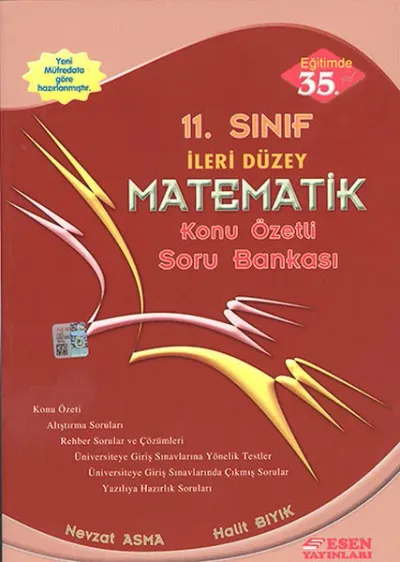 Esen 11. Sınıf İleri Düzey Matematik Konu Özetli Soru Bankası