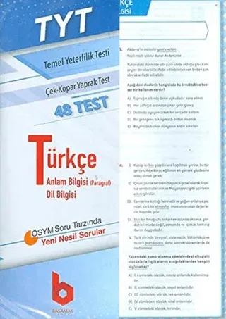 2020 TYT Türkçe Çek - Kopar Yaprak Test