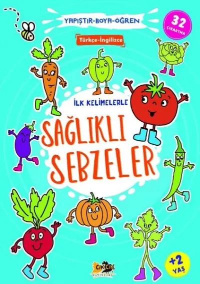 İlk Kelimelerle Sağlıklı Sebzeler - Yapıştır-Boya-Öğren