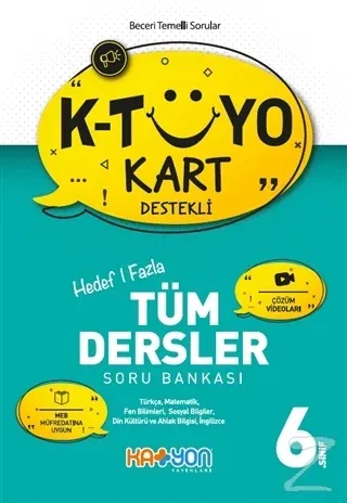 6. Sınıf K-Tüyo Kart Destekli Hedef Bir Fazla Tüm Dersler Soru Bankası