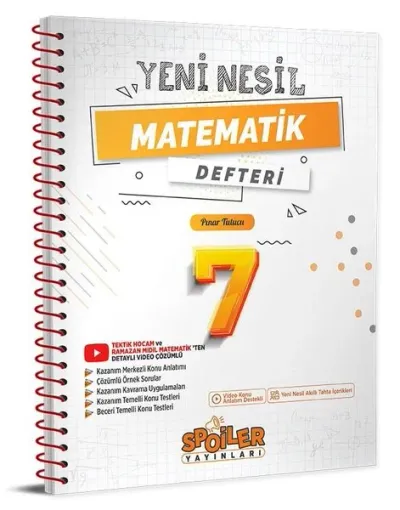 7.Sınıf Yeni Nesil Matematik Defteri