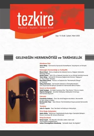 Tezkire Dergisi Sayı: 71 Ocak-Şubat-Mart 2020