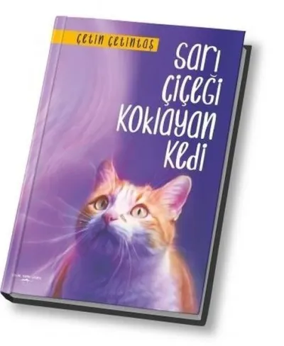 Sarı Çiçeği Koklayan Kedi